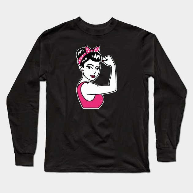 Retro Rosie Remake Long Sleeve T-Shirt by SLAG_Creative